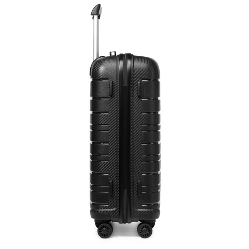(Black, 20 inch) 1, 2 Or 4 Piece Hard Shell PP Suitcase With TSA Lock 2