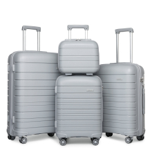 (Grey, 14+20+24+28 inch) 1, 2 Or 4 Piece Hard Shell PP Suitcase With TSA Lock