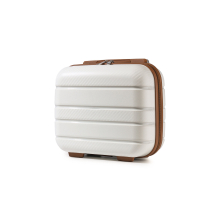 (Cream, 14 inch) 1, 2 Or 4 Piece Hard Shell PP Suitcase With TSA Lock