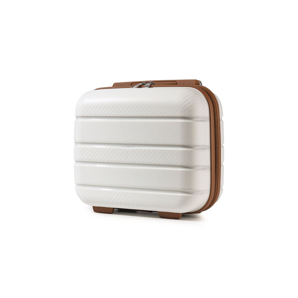 (Cream, 14 inch) Kono 1, 2 Or 4 Piece Hard Shell PP Suitcase With TSA Lock