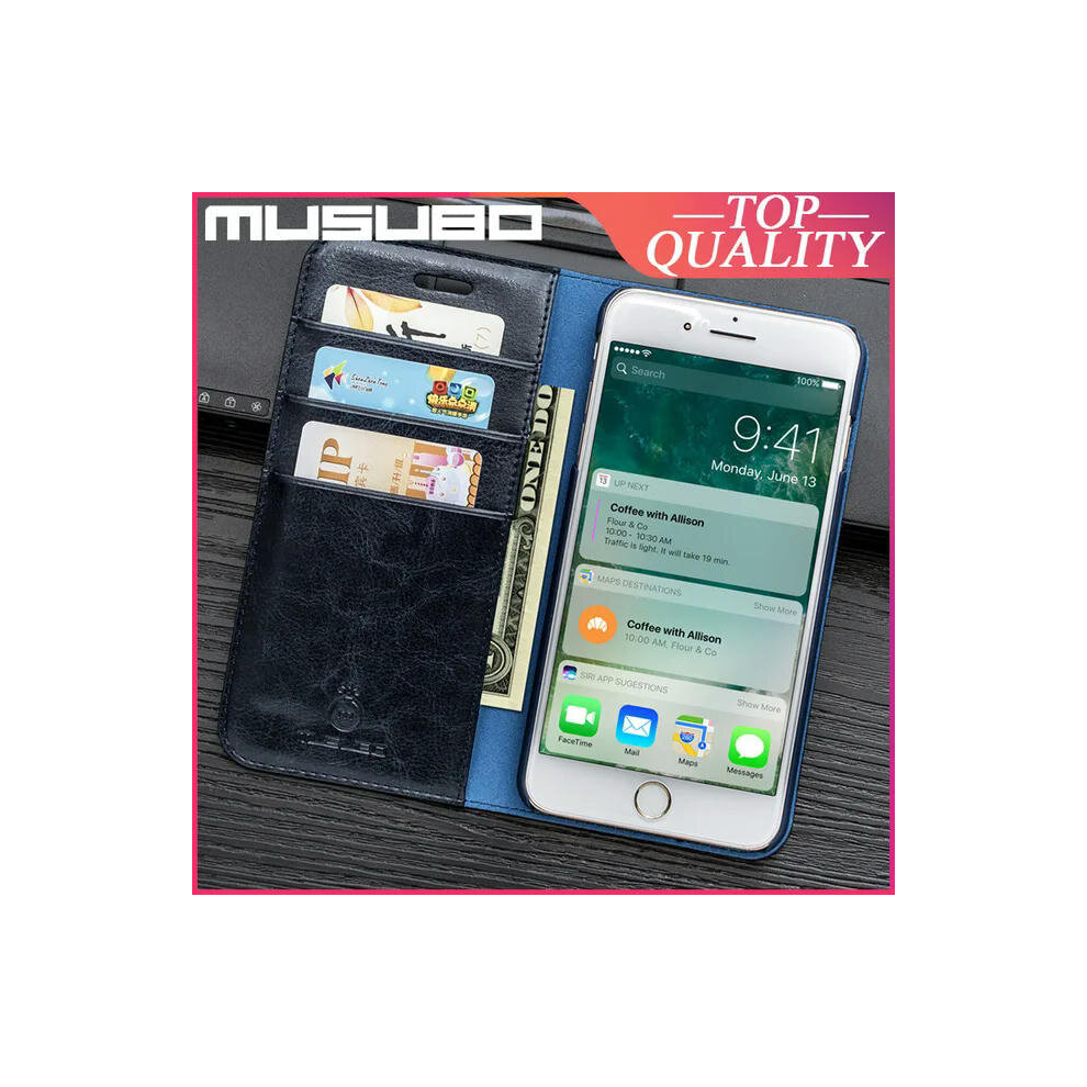 (For i14 Pro Max, Blue) Musubo Genuine Leather Case For iPhone 15 Pro Max 14 Plus 8 7 13 XR Xs Max Luxury Cover 12 Pro Max 11 SE Card Slot Wallet Fundas