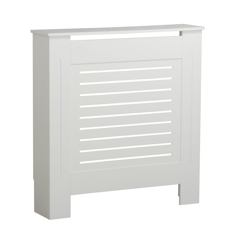 (  White,   Small) Modern Wooden Radiator Cover MDF Grill Shelf Cabinet Furniture