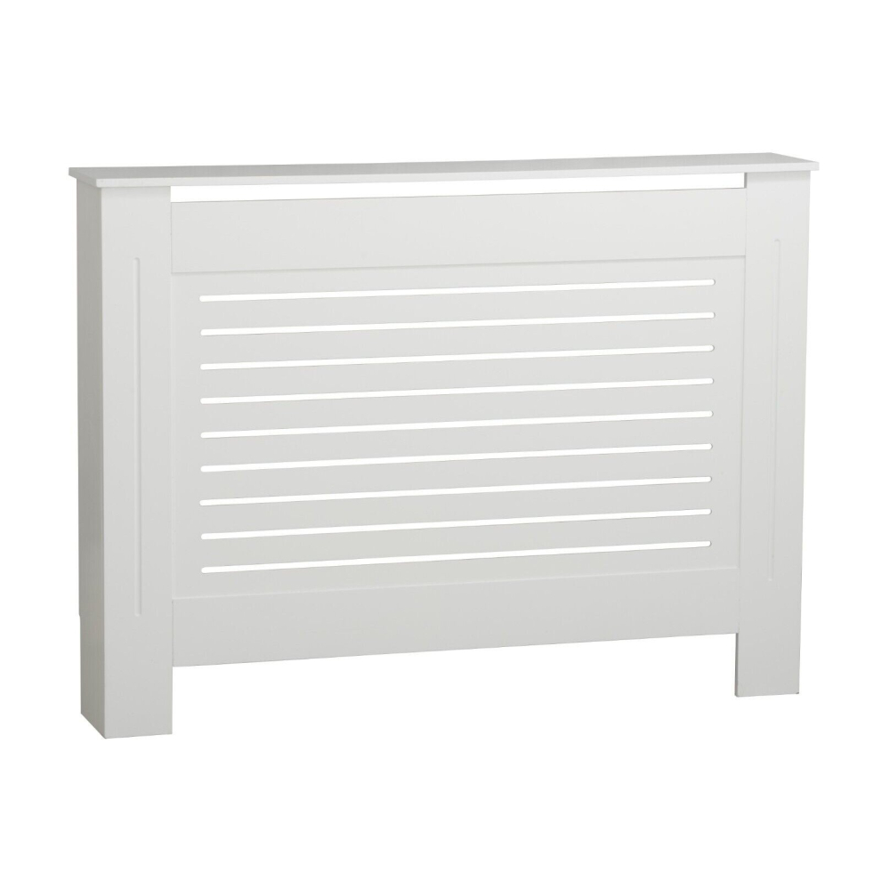 (  White,   Medium) Modern Wooden Radiator Cover MDF Grill Shelf Cabinet Furniture