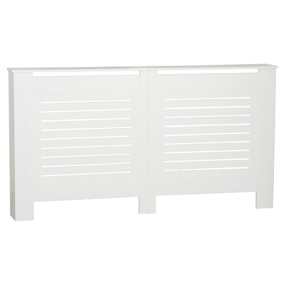 (  White,   Large) Modern Wooden Radiator Cover MDF Grill Shelf Cabinet Furniture