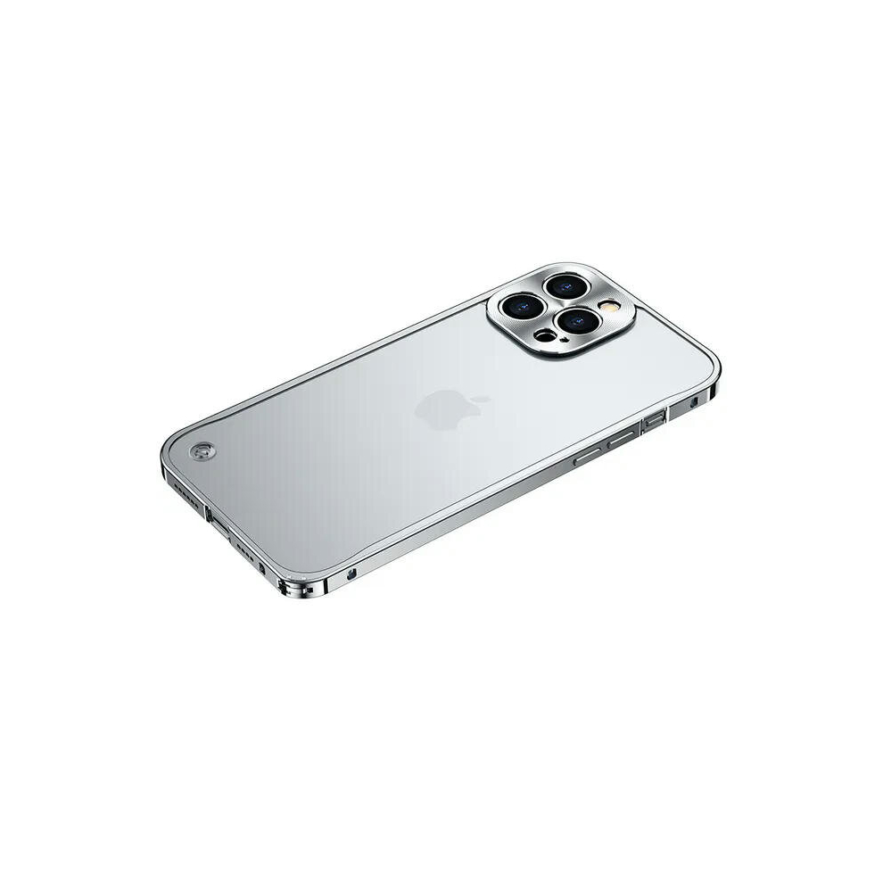 (For iphone 14pro, Silver) Metal Phone Case For IPhone 12 13 14 15 Pro Max Cover 15Plus Magnetic Aluminum Frame Phone Shell For IPHON 11 12 13 Pro Max