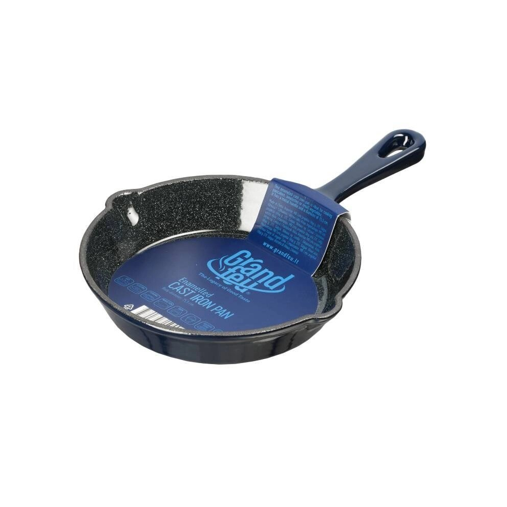 (Dark Blue) Grand Feu Enamelled Cast Iron frying pan, Ã 15.5cm-image-OPC-PD8NZXS-NEW
