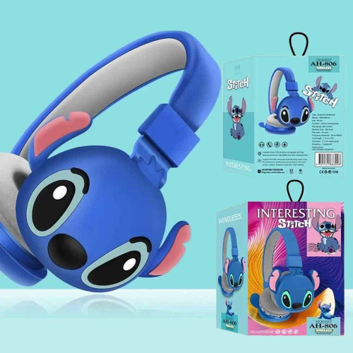 Lilo & Stitch Kids Wireless Headphones Head Sets Soft Ear Pads Practical Gift 1