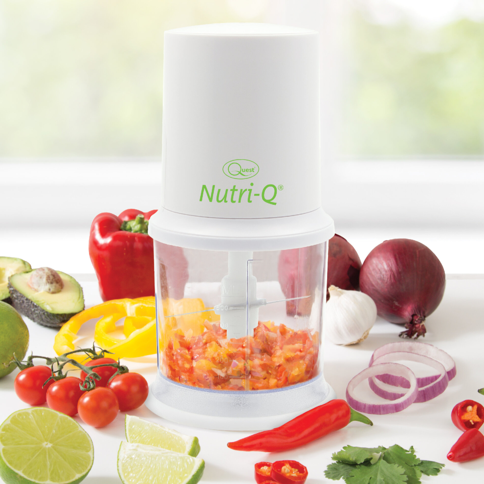 Quest Nutri-Q 34729 Turbo Food Chopper / 2 Speeds + Turbo Boost / 0.5L Bowl / BPA Free Dishwasher Safe Parts / 400W