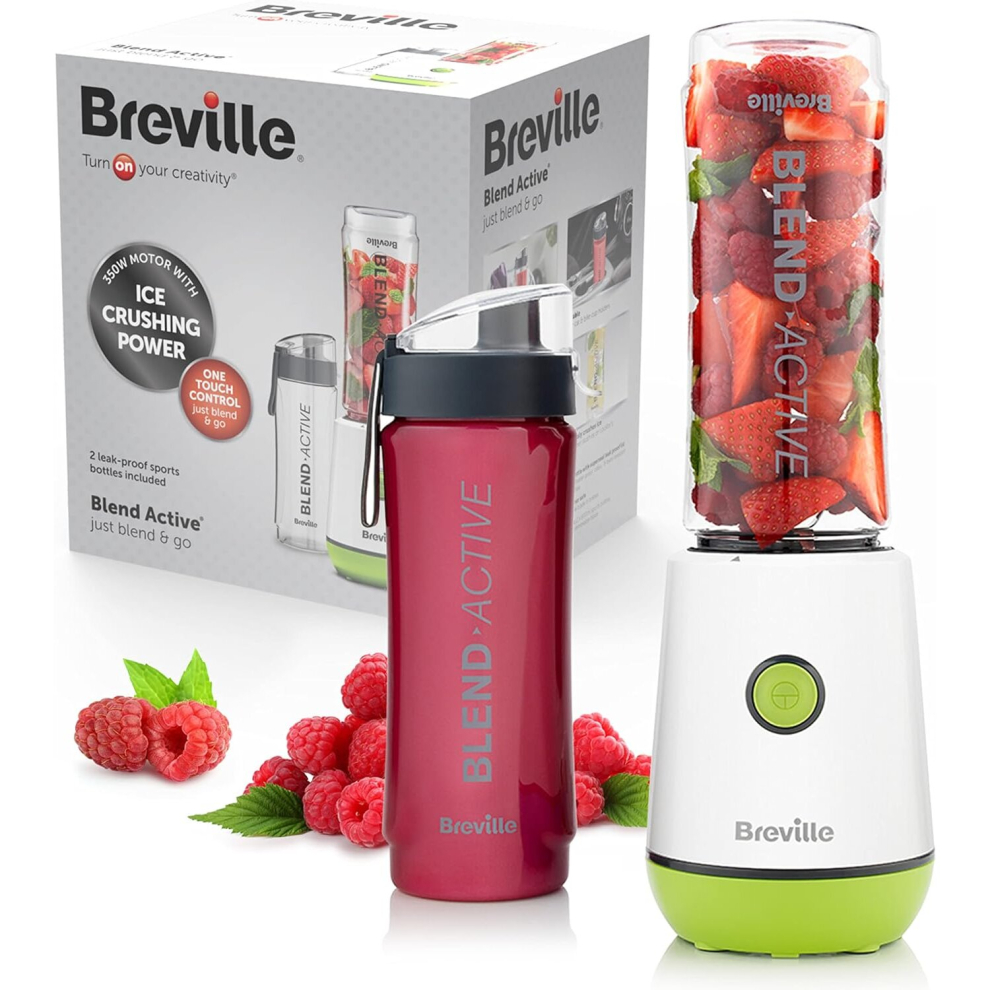 Breville Blend Active Personal Blender & Smoothie Maker  White & Green