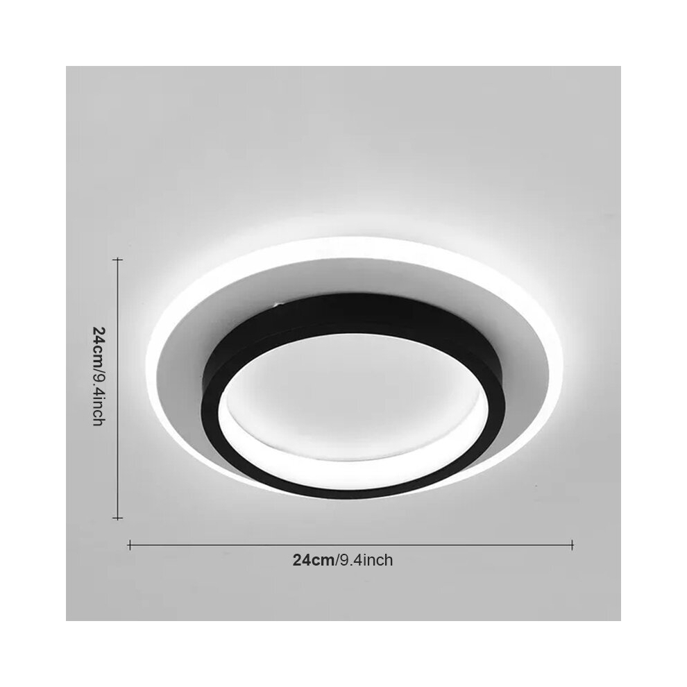 (Black 24cm B, Warm White) LED Ceiling Lights For Living Room Bedroom Corridor Interior Aisle Ceiling Lamps Fixture