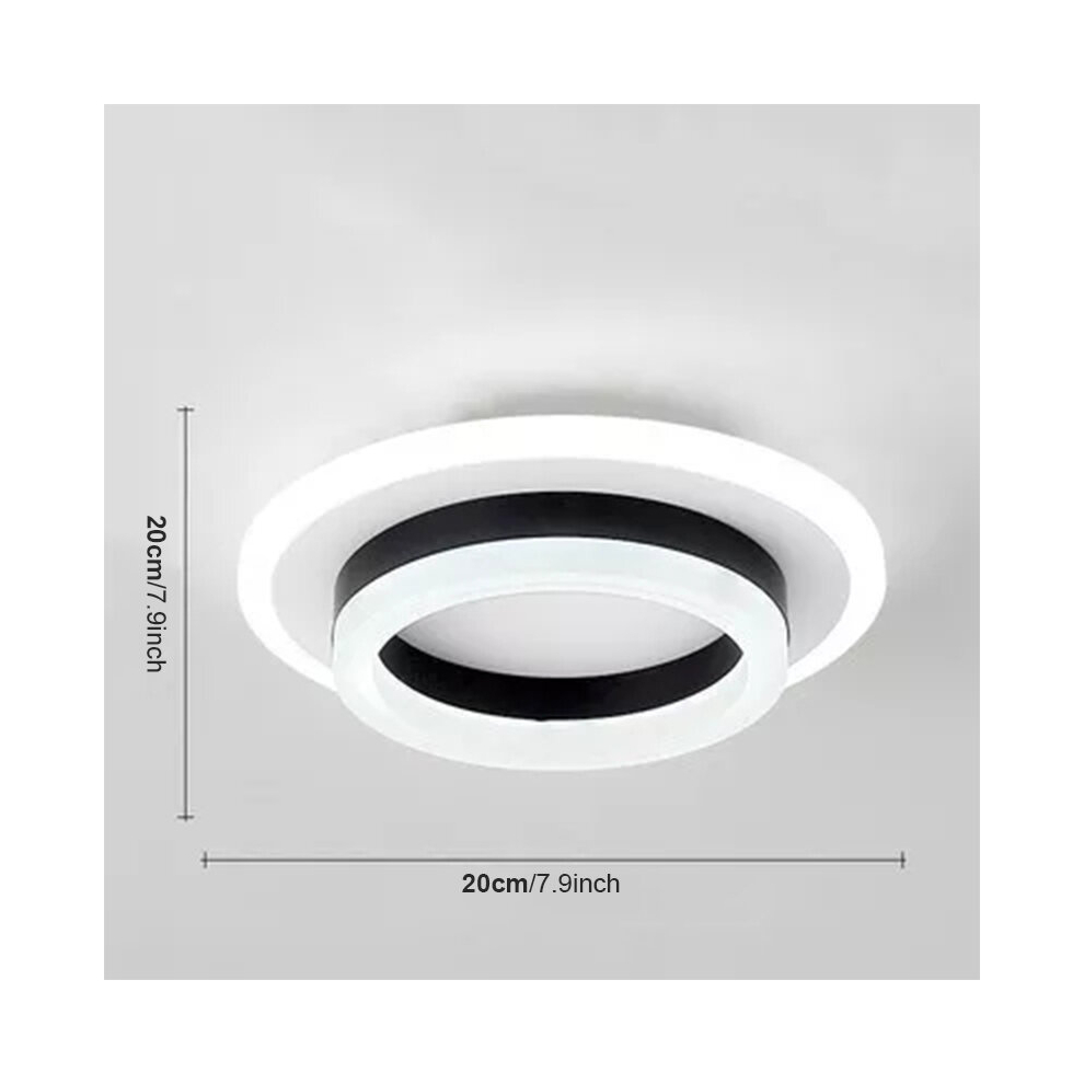 (black 20cm B, Cold White) LED Ceiling Lights For Living Room Bedroom Corridor Interior Aisle Ceiling Lamps Fixture