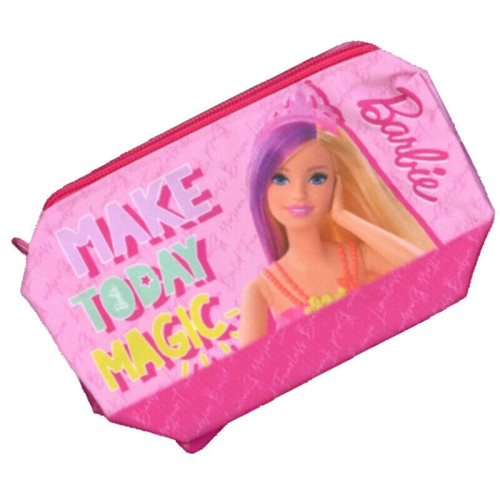 Girls Pink Barbie Rectangular Zipped Back To School Pencil Case
