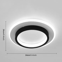 (Black 24cm B, Cold White) LED Ceiling Lights For Living Room Bedroom Corridor Interior Aisle Ceiling Lamps Fixture