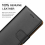 (J5 (2017)) Genuine Leather Wallet Case for Samsung J5 - Black 6