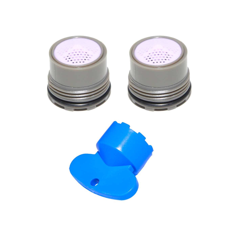 (Plastic Aerator 16.5mm 4L/min x 2 plus 1 key ) Plastic Aerator 16.5mm plus key