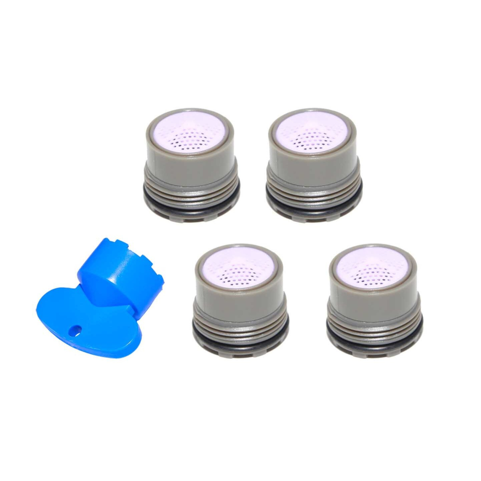 (Plastic Aerator 16.5mm 4L/min x 4 plus 1 key ) Plastic Aerator 16.5mm plus key