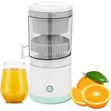 Portable USB Rechargeable Orange Juicer with Powerful Motor, Cordless Lemon Juicer for Lemon, Apple, Grapefruit and Pear Juices