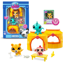 BANDAI - Littlest Pet Shop - Tiki Jungle Pack - 3 animais e acessórios - BF00515