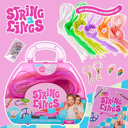Stringalings Braiding Accessory Kit Carry Case With 80 Strings 2