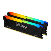 Kingston FURY Beast RGB - DDR4 - kit - 32 GB: 2 x 16 GB - DIMM 288-pin - 3200 MHz / PC4-25600 - unbuffered