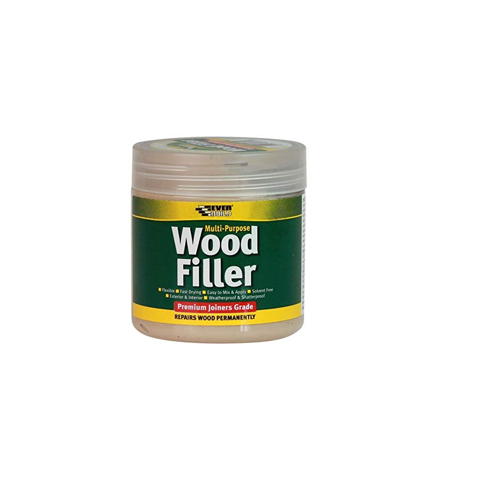 Everbuild Multipurpose Wood Filler Suitable For Indoor And Outdoor Use Sandable Medium Stainable 250ml