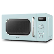 COMFEE Retro Mint Green 800W 20L Microwave with 8 Auto Menus, 5 Power Levels, Express Cook - CM-M202RAF(GN)