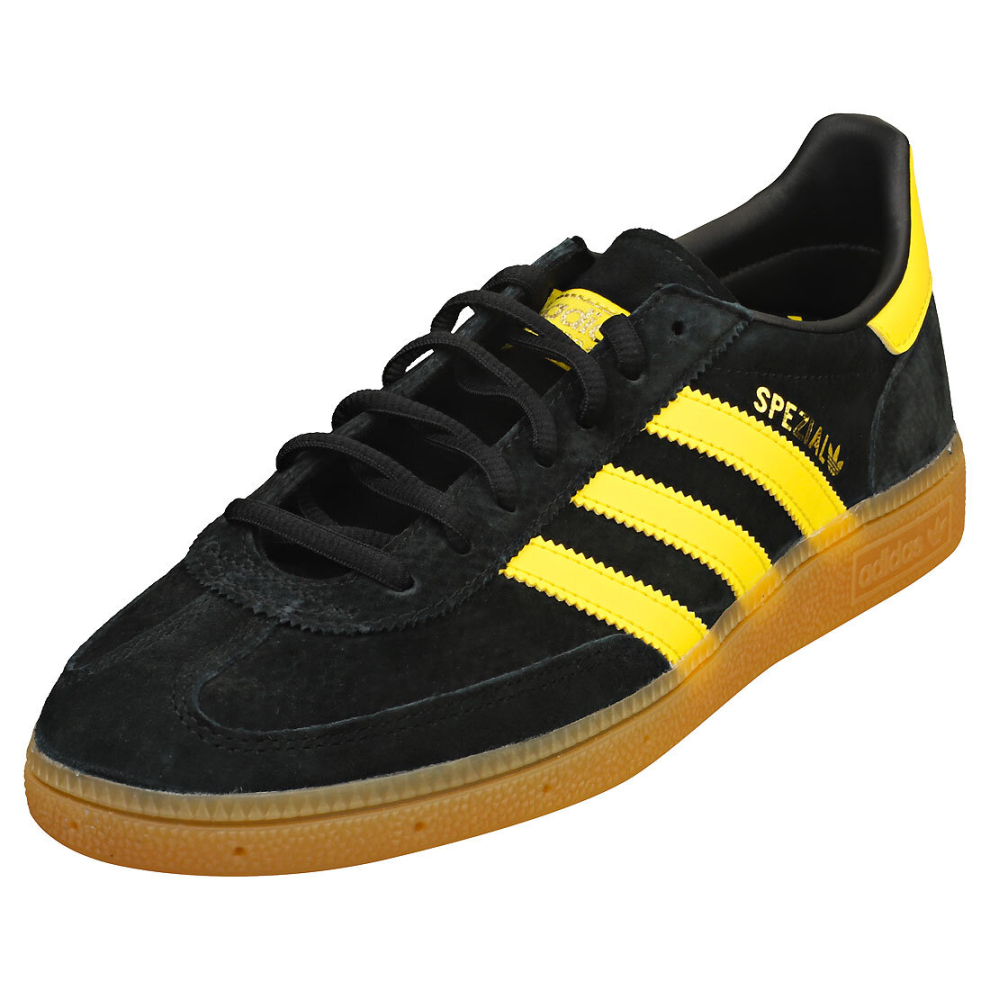 adidas Handball Spezial Mens Casual Trainers in Black Yellow - 12.5 UK