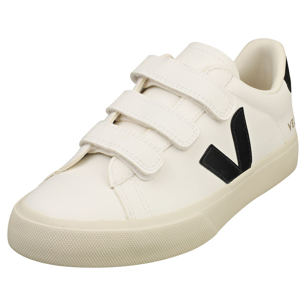 VEJA Recife Logo Chromefree Womens Casual Trainers in White Black - 5 UK
