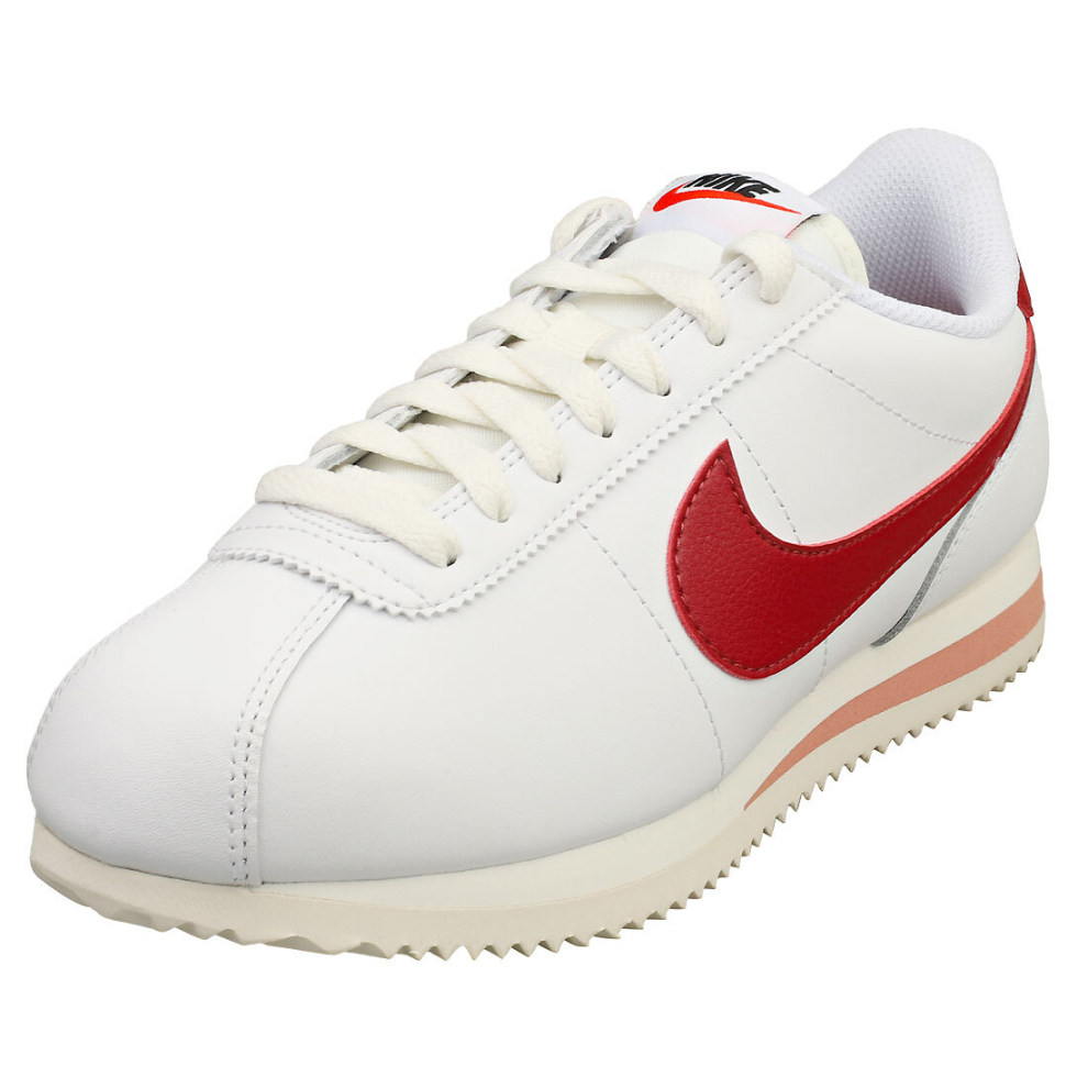 Nike Cortez Womens Casual Trainers in White Red - 3 UK