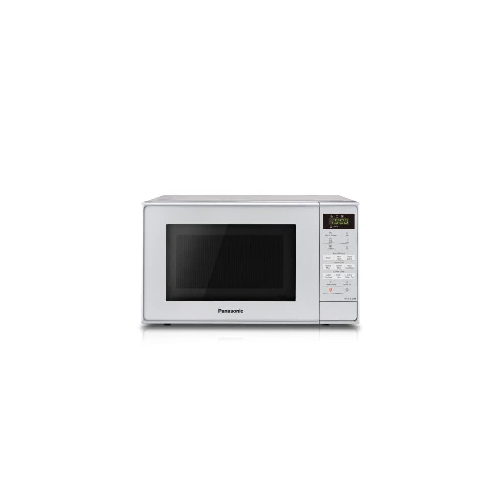 Panasonic NN-K18JMMBPQ Microwave Oven with Grill and Turntable, 800w, 1000w Grill, 5 Power Setting, 9 Auto Programmes, 20 Litres, Auto Defrost, Silver