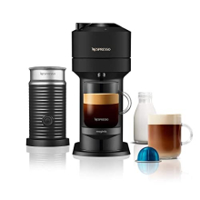 Nespresso Vertuo Next Automatic Pod Coffee Machine with Milk Frother for Espresso, Cappuccino and Latte by Magimix in Matt Black Amazon Exclusive