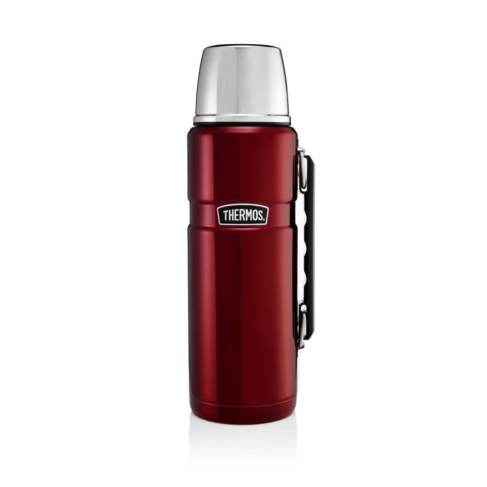 Thermos Stainless King Flask, Cranberry Drinks Flask, Bottle, Picnic Flask, Flask, 1.2 L Red