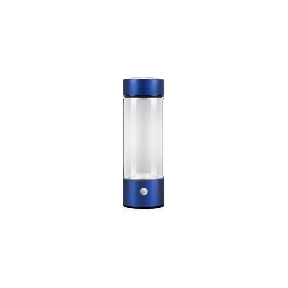 (Blue) 420ml USB Hydrogen Rich Alkaline Water Ionizer Generator Bottle Cup Portable Mug