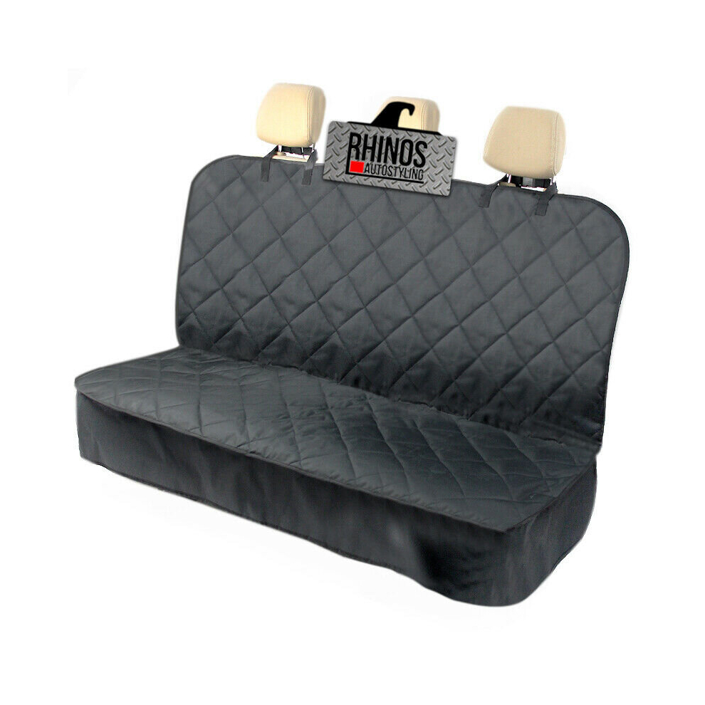 Compatible With Ford Focus Titanium (2005-2011) - Heavy Duty Premium Quilted Dog Cat Pet Hammock Rear Seat Cover Black 5059596300372