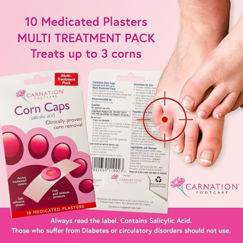 Carnation.  x 10    Footcare Corn,Caps 2