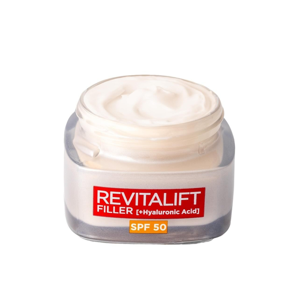 LOreal Paris Revitalift Filler  Hyaluronic Acid Anti Ageing Anti-Wrinkle Spf 50 Replumping Day Cream 50ml