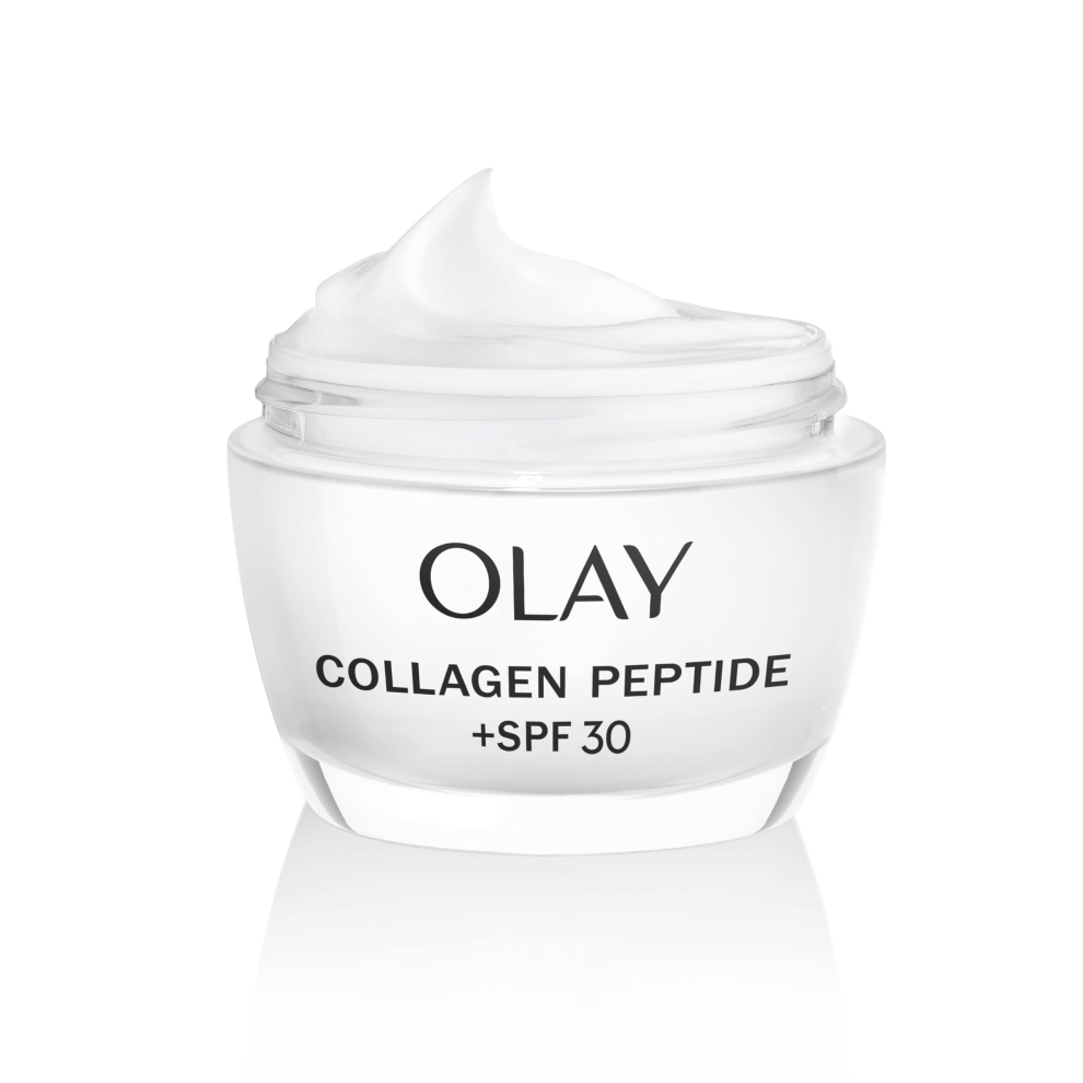 Olay Cream Collagen Peptide 24 Moisturiser 50Ml, Face With Spf 30 Protection Collagen Peptide Vitamin B3, Instantly Hydrates For 24H