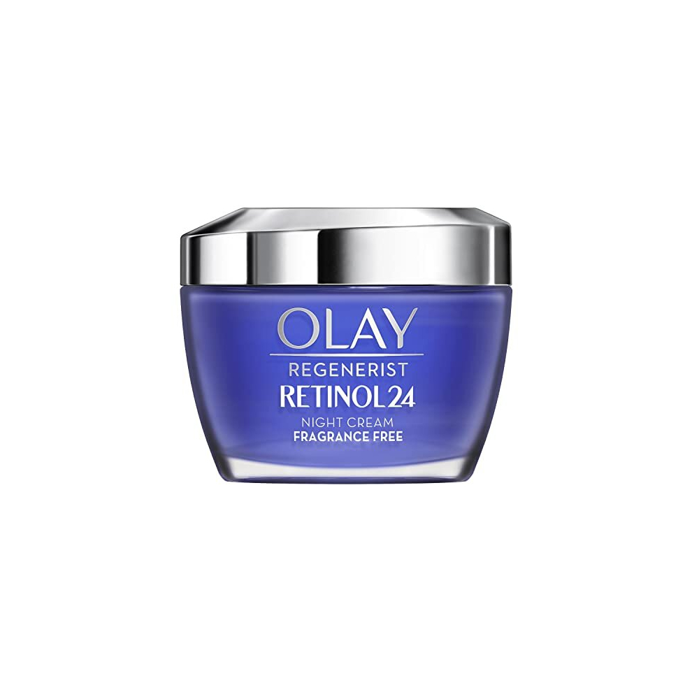 Olay Cream Regenerist Retinol24 Night Face Moisturiser With Retinol And Vitamin B3 50 Ml, Fragrance Free