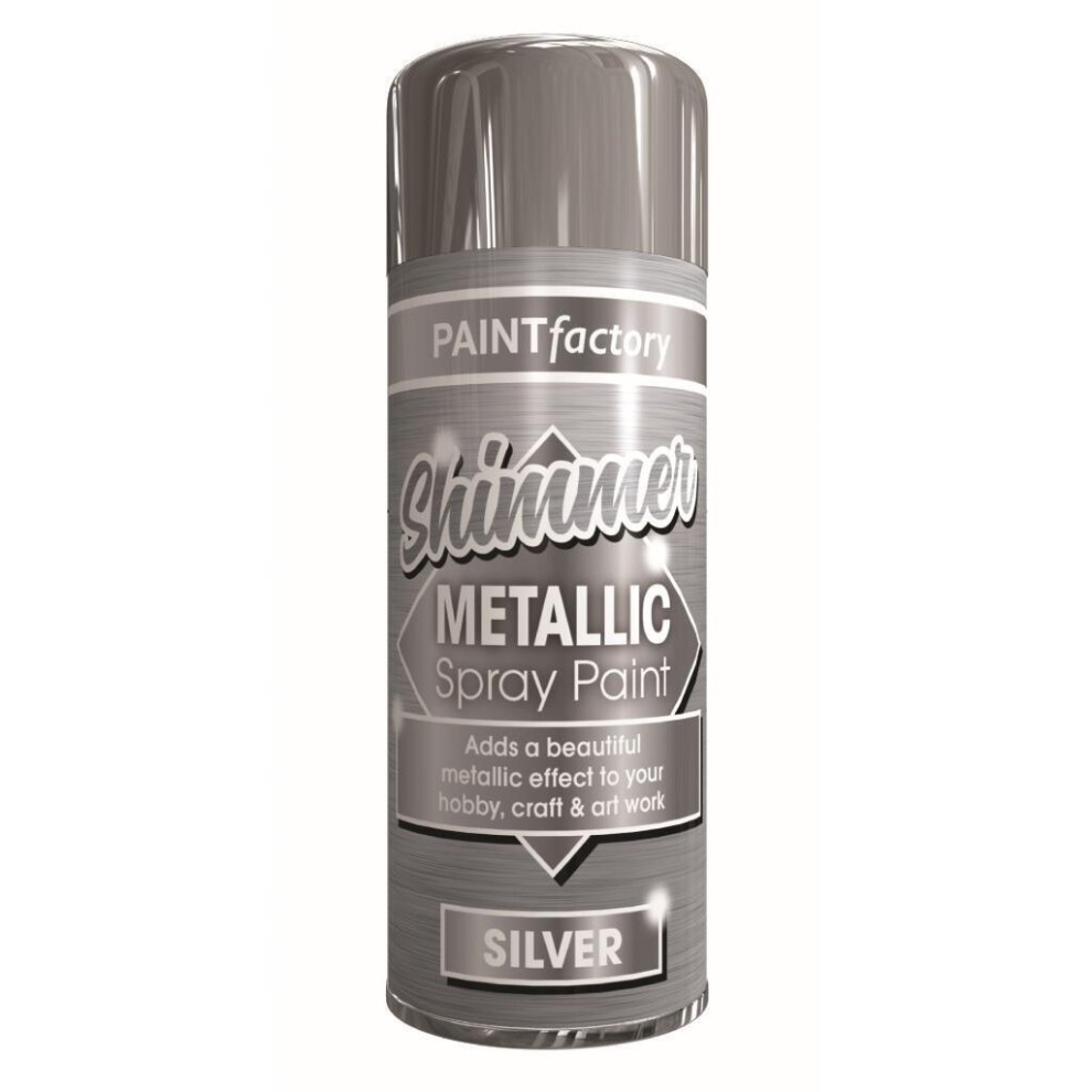 (METTALIC SILVER SHIMMER 200ML (7137)	) All Purpose Aerosol Metal Wood Plastic Spray Paint