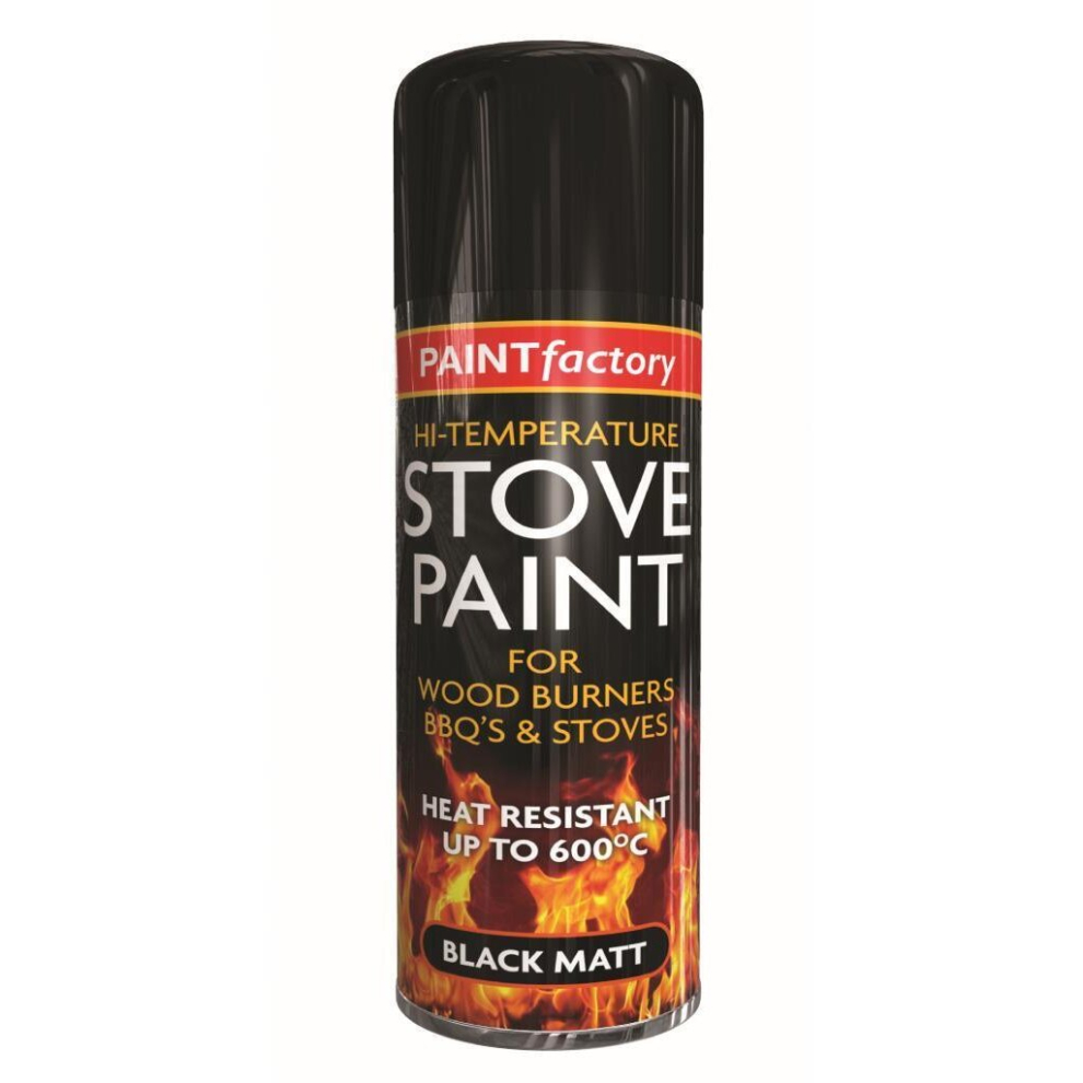 (HIGH TEMP BLACK STOVE 400ML (1436)	) All Purpose Aerosol Metal Wood Plastic Spray Paint