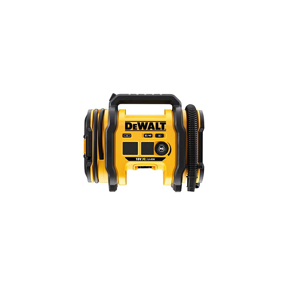 DEWALT DCC018N-XJ Akku-Kompressor DCC 018 N 18 Volt Triple Source Inflator, Black/Yellow 