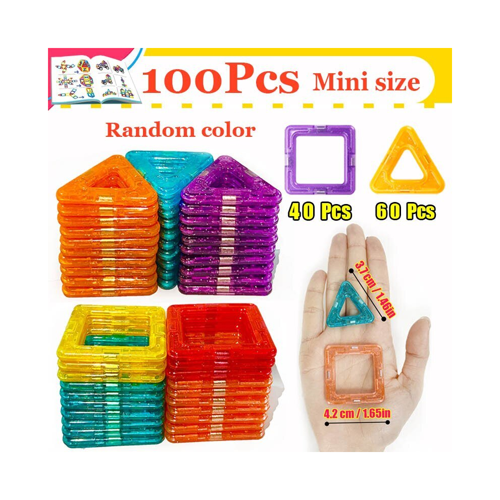 (Mini Size 100 Pcs) Magnetic Building Blocks Big Size and Mini Size DIY Magnets Toys for Kids Designer Construction Set Gifts for Children Toys