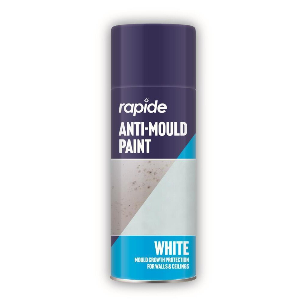 (ANTI MOULD WHITE SPRAY 400ML (2693)) All Purpose Aerosol Metal Wood Plastic Spray Paint