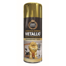 (METALLIC GOLD 400ML (1751PR)) All Purpose Aerosol Metal Wood Plastic Spray Paint