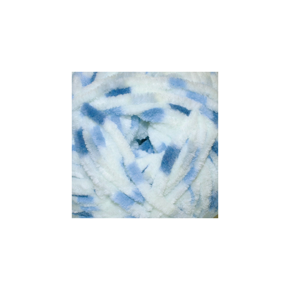 (B13 (Blue & White)) James C Brett Flutterby Chunky Knitting Yarn 100g