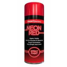 (NEON RED SPRAY 200ML (7121)) All Purpose Aerosol Metal Wood Plastic Spray Paint