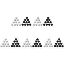 20 Pcs Marbles 16mm Glass Decoration Color Nuggets Toy Black White