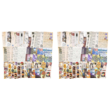 Vintage Scrapbook Supplies Pack (200 Pcs) for Art Journaling(C)