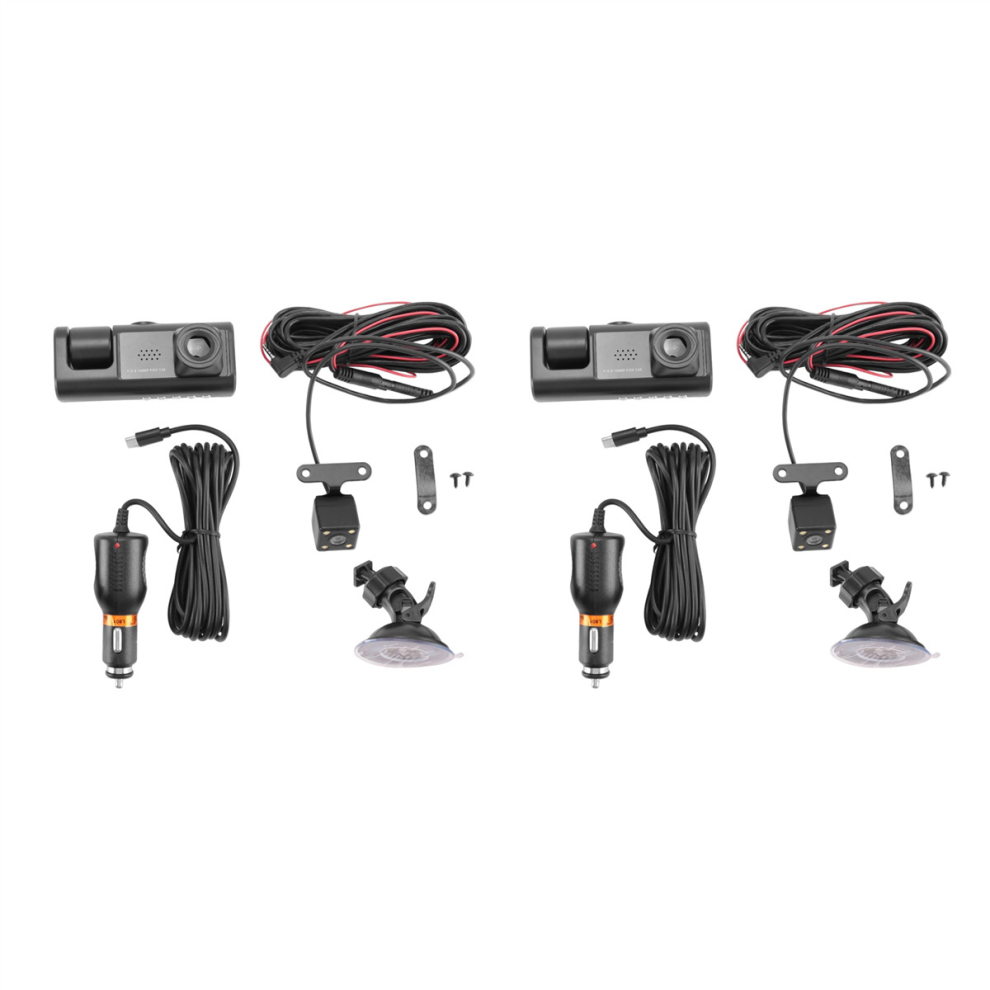 3 Camera Lens Car Dvr 3-Channel Dash Cam Hd 1080P Recorder 4762764349165