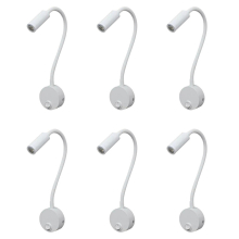 6pcs 3W Wand montierte Leselampe Flexible Schwanenhals LED-Lampe für Schlafzimmer
